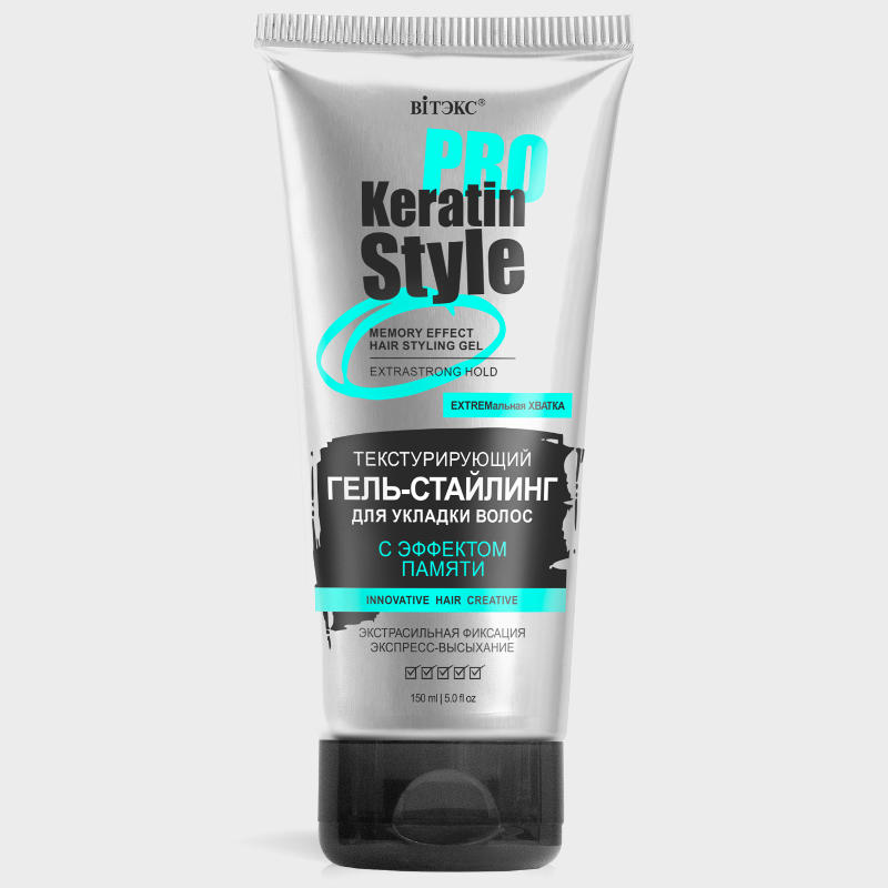 hair styling gel extrastrong hold keratin pro style by